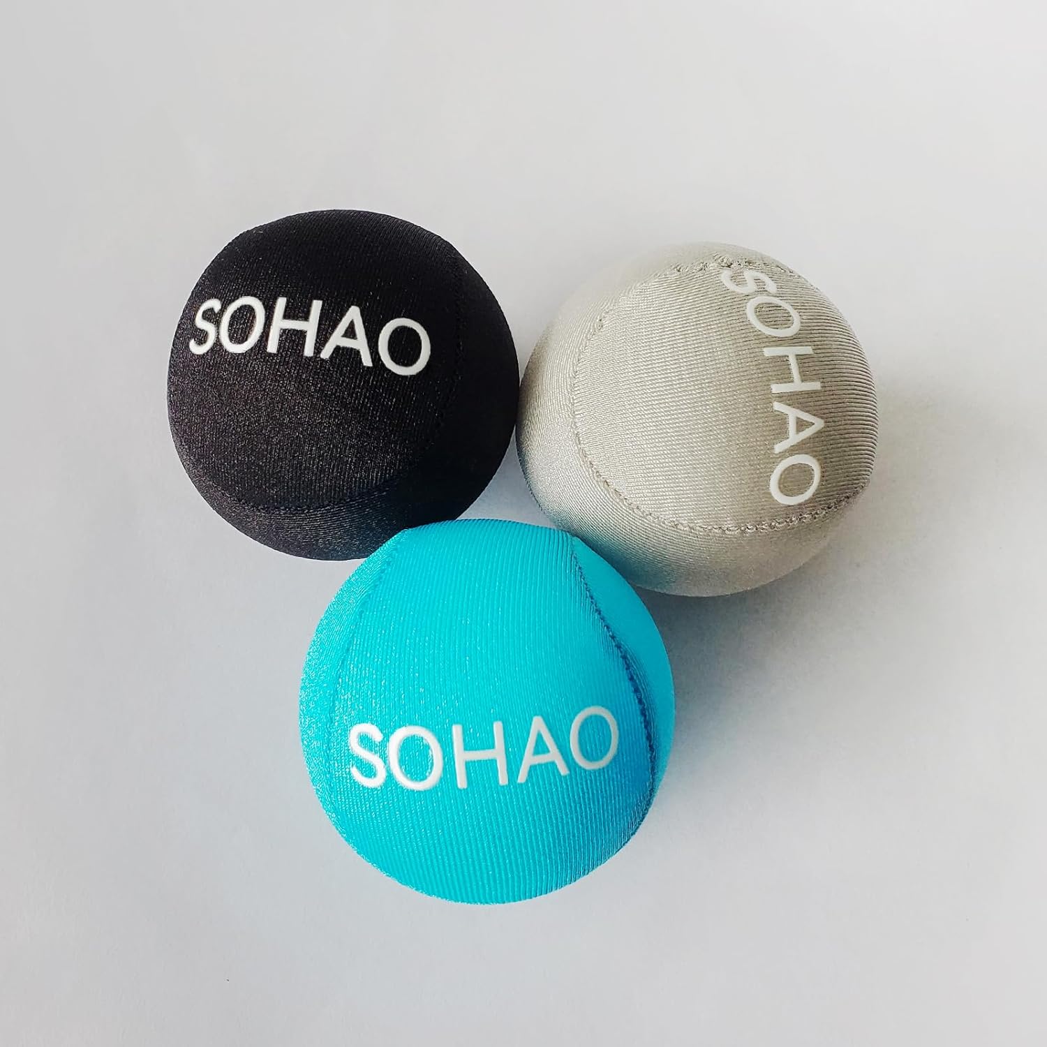 Stress Relief Exercise Balls, 3-Level Density Squeeze Balls for Hand Therapy, Anti-Tear TPR Gel with Lycra Cover, for Anxiety Relief, Grip Strength Recovery & Physical Therapy