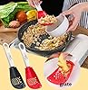 Dual Color 6-in-1 Kitchen Tool, Spoon/Scooper with Perforated Heads for Easy Draining and Straining, Grating, Egg Separator, Set of 2, Ergonomic Grip Utensils #2