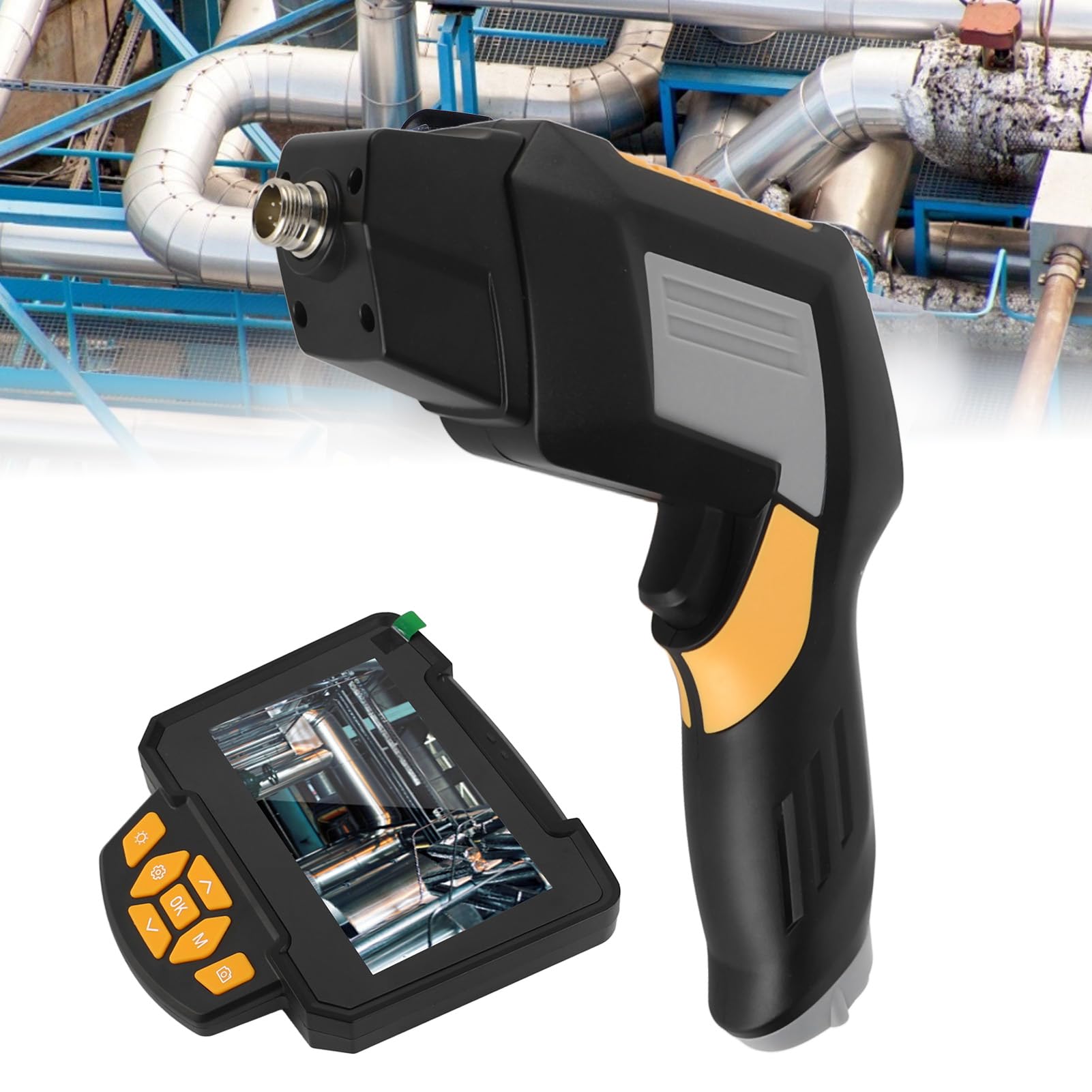 Cámara Endoscópica Industrial de Mano HD con 6 LED para Inspección Automotriz y Maquinaria Industrial LCD de 4,3" (1 m (3,28 pies))