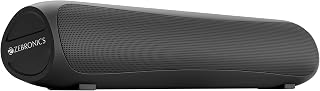 ZEBRONICS Compact Soundbar, 18 Watts, Upto 12 Hours Playback, Dual 52mm Drivers, Dual Passive Radiators, TWS, Type-C Charging, USB, AUX, LED Indicator (Vita Bar 202)