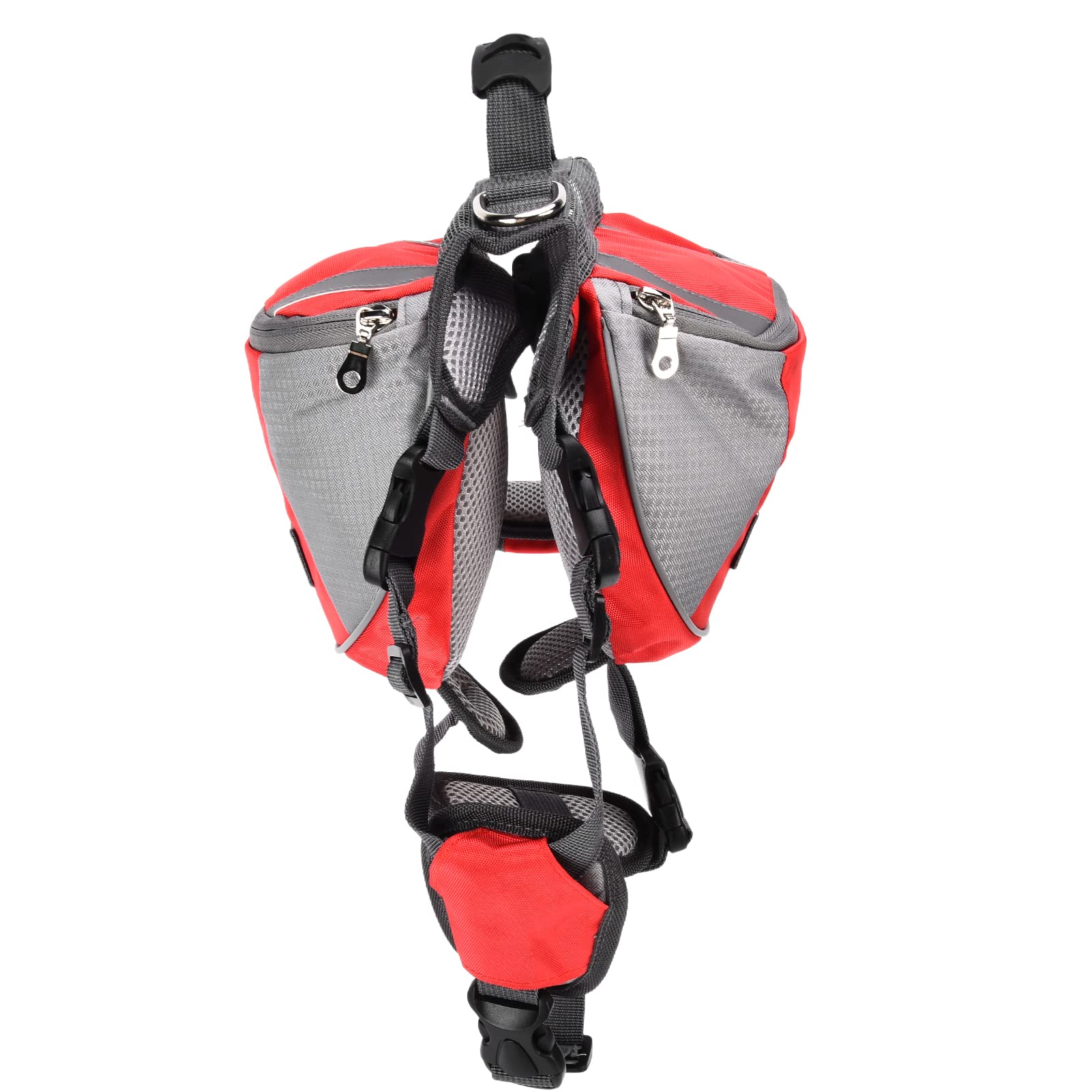 Sac à Dos de Randonnée pour Chien, Sac de Selle pour Chien, Sac à Dos Réglable avec Poches Latérales et Bandes Réfléchissantes pour Chiens de Petite, Moyenne et Grande Taille,