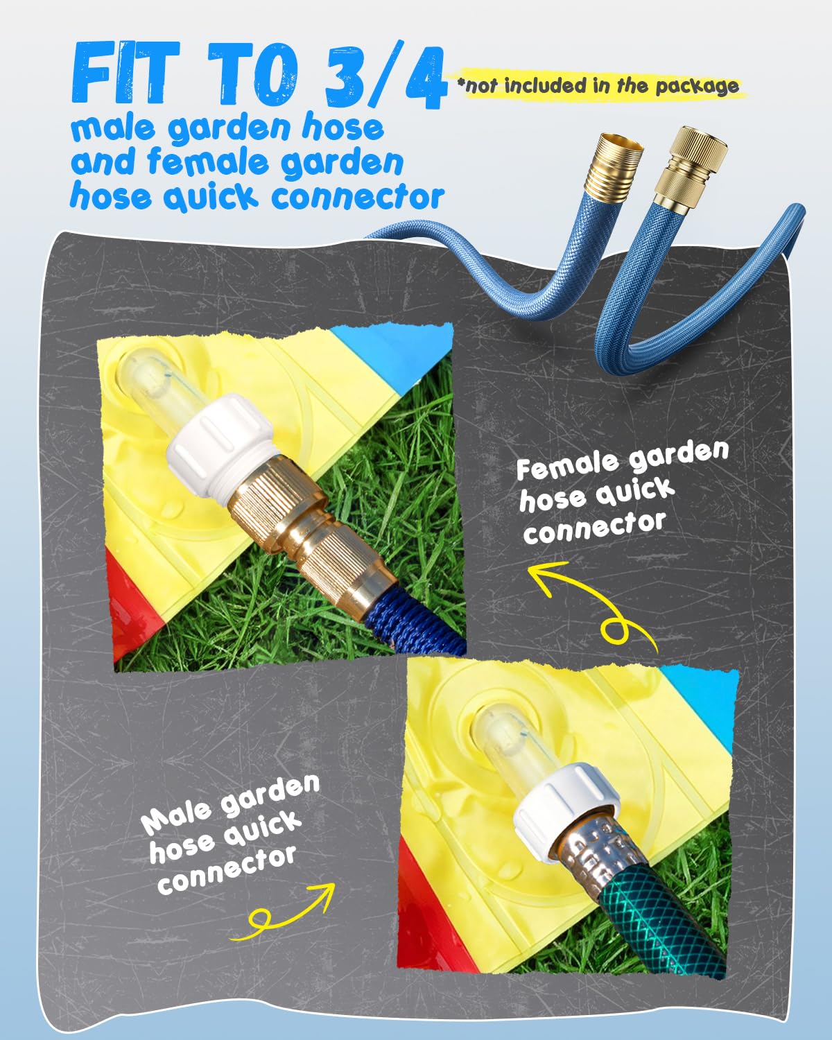 Spring Water Rutsch- und Wasserrutsche für Kinder, 12,2 m, extra lang, 2 Bahnen, Rutsch- und Wasserrutsche mit Sprinkler, Gaint-Wasserrutschen mit 2 aufblasbaren Bodyboards, Outdoor-Spaß