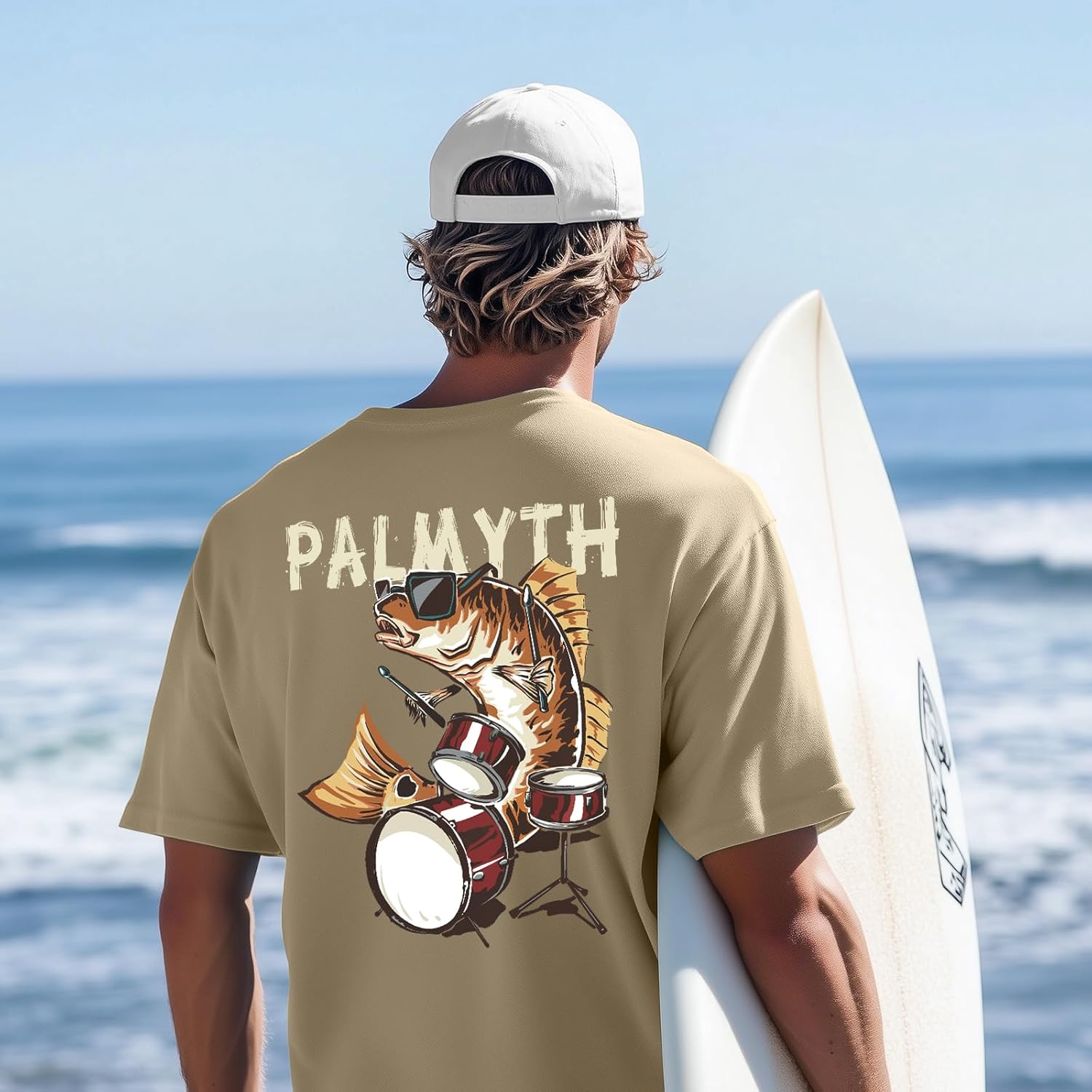 Palmyth Men's Fishing UPF 50+ Sun Protection Short Sleeve T-Shirt - Image 2