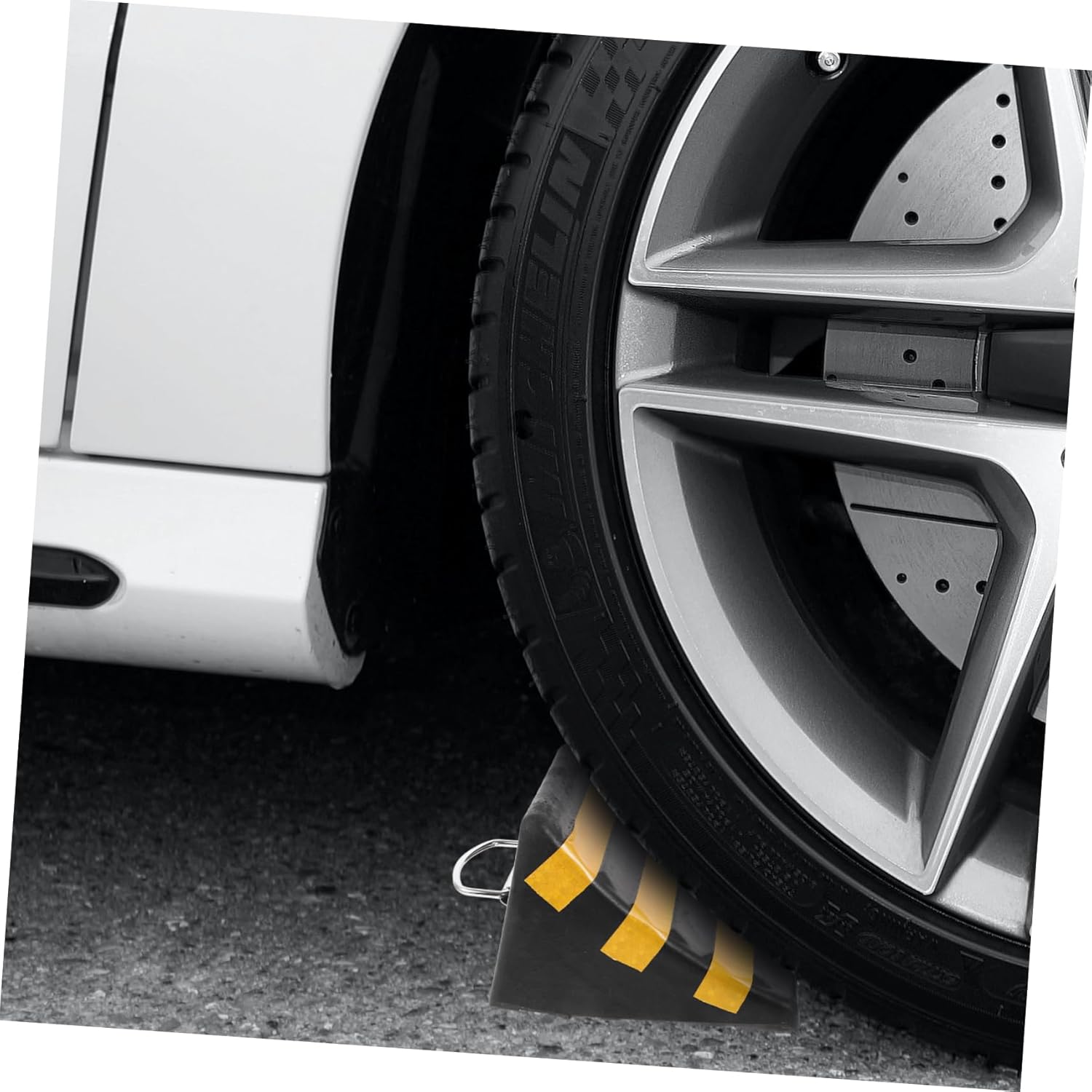 Car Wheel Chock Rubber Pad for Vehicle Stability Compact Non- Tire Block for Safe Parking and Loading for Cars Trucks and Rvs Prevents Vehicle Movement