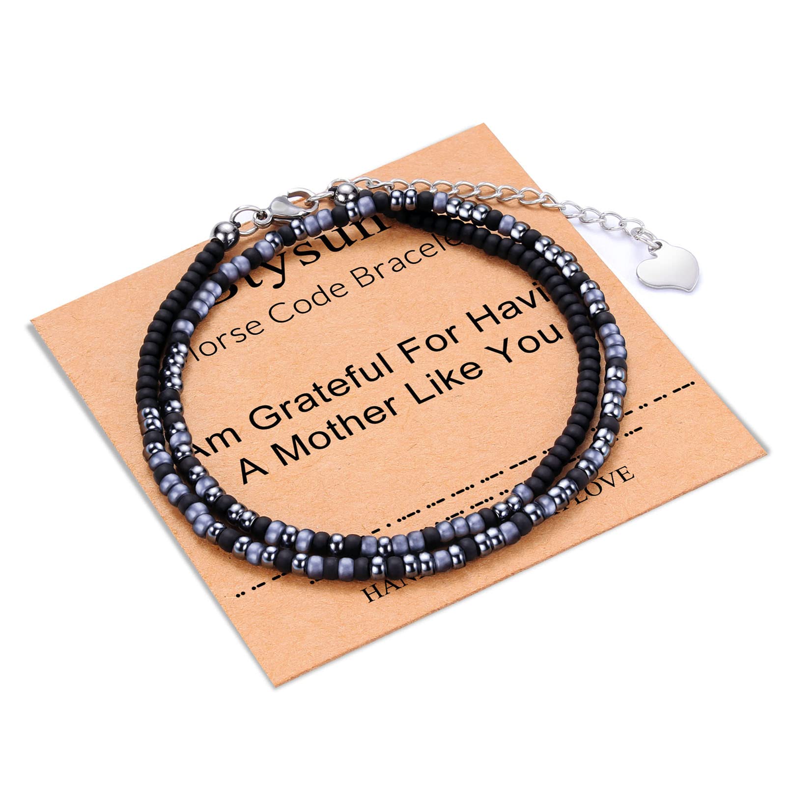 Btysun Inspirational Morse Code Bracelets for Women Men Teen Girl Gifts Best Friend Birthday Gifts for Him Her