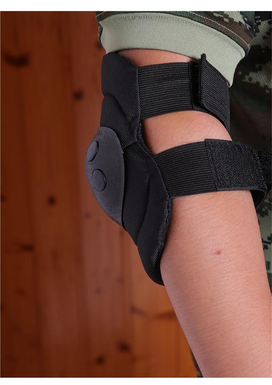 Set Di 2 Ginocchiere E Gomitiere Tattiche, Equipaggiamento Protettivo In Nylon TPU Con Cinghie Regolabili Gancio Anello Schiuma For Ciclismo Ed Escursionismo