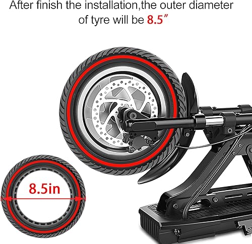 Miniatura 3 de 8.5 Inch Solid Tire, Electric Scooter Tire Scooter Replacement Tires for Xiaomi M365 Pro 1S Pro2 EssentialGotrax Gxl V2 Gotrax XR Front or Rear