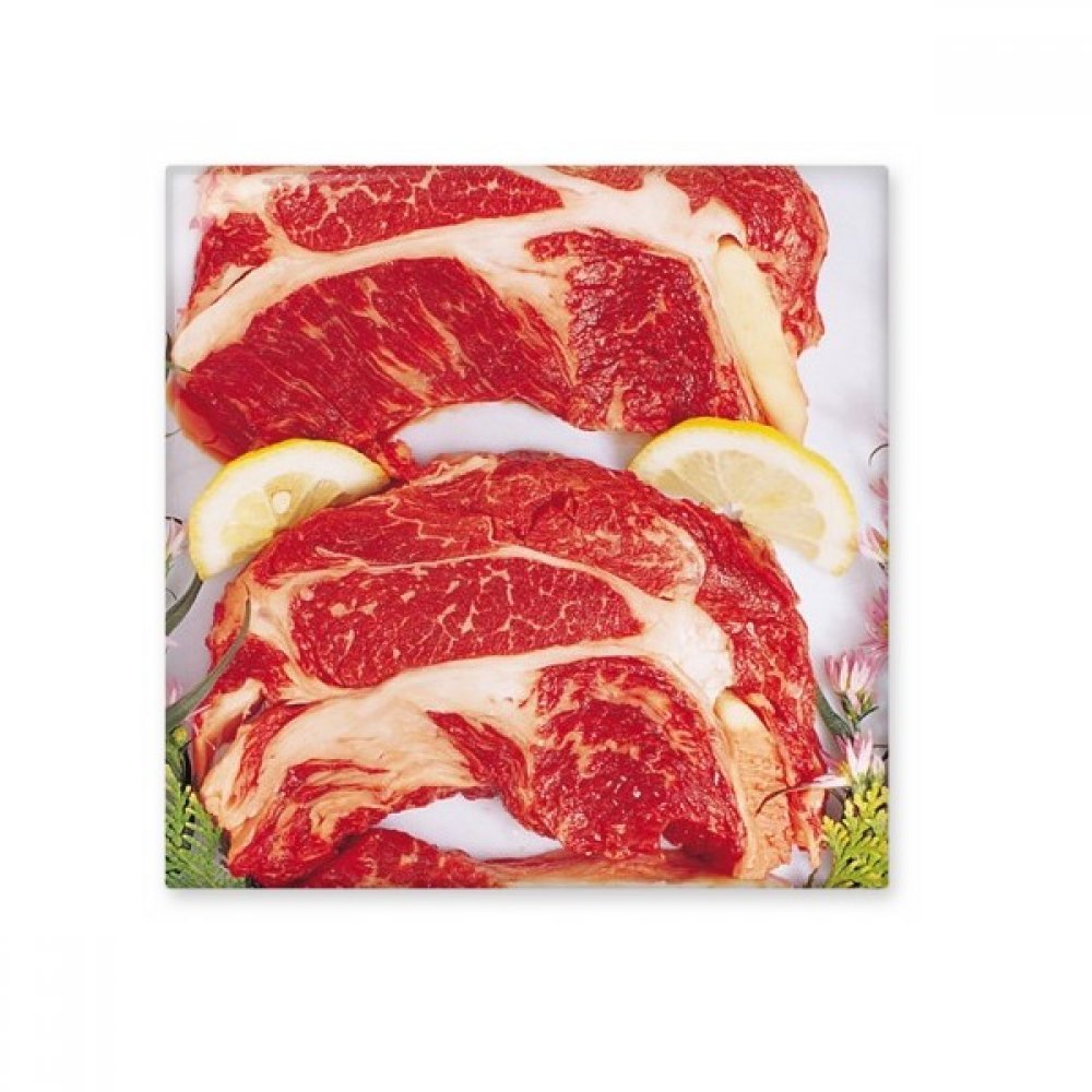 Carrelage céramique steak motif viande crue décoration murale cuisine