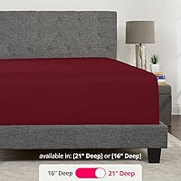 Vista 87 de DeaLuxe Kids Twin Deep Pocket Fitted Sheet - White - Microfiber - 16' Deep - Twin Size 39' x 75' - Perfect Fit for 14'-18' Mattresses