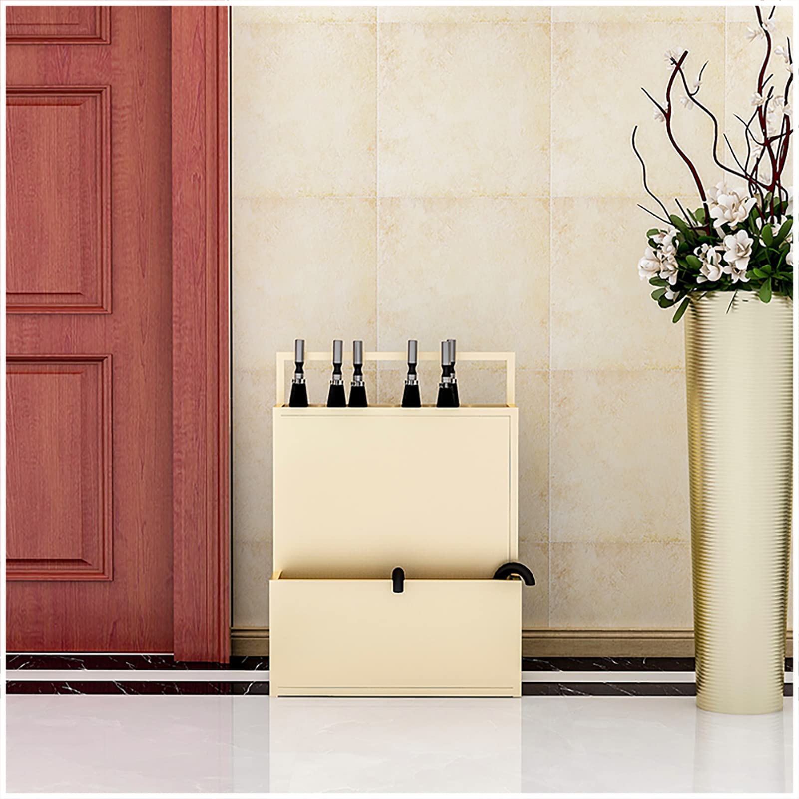 Porte-parapluies moderne pour hall d'hôtel, support 12 longs et 18 courts