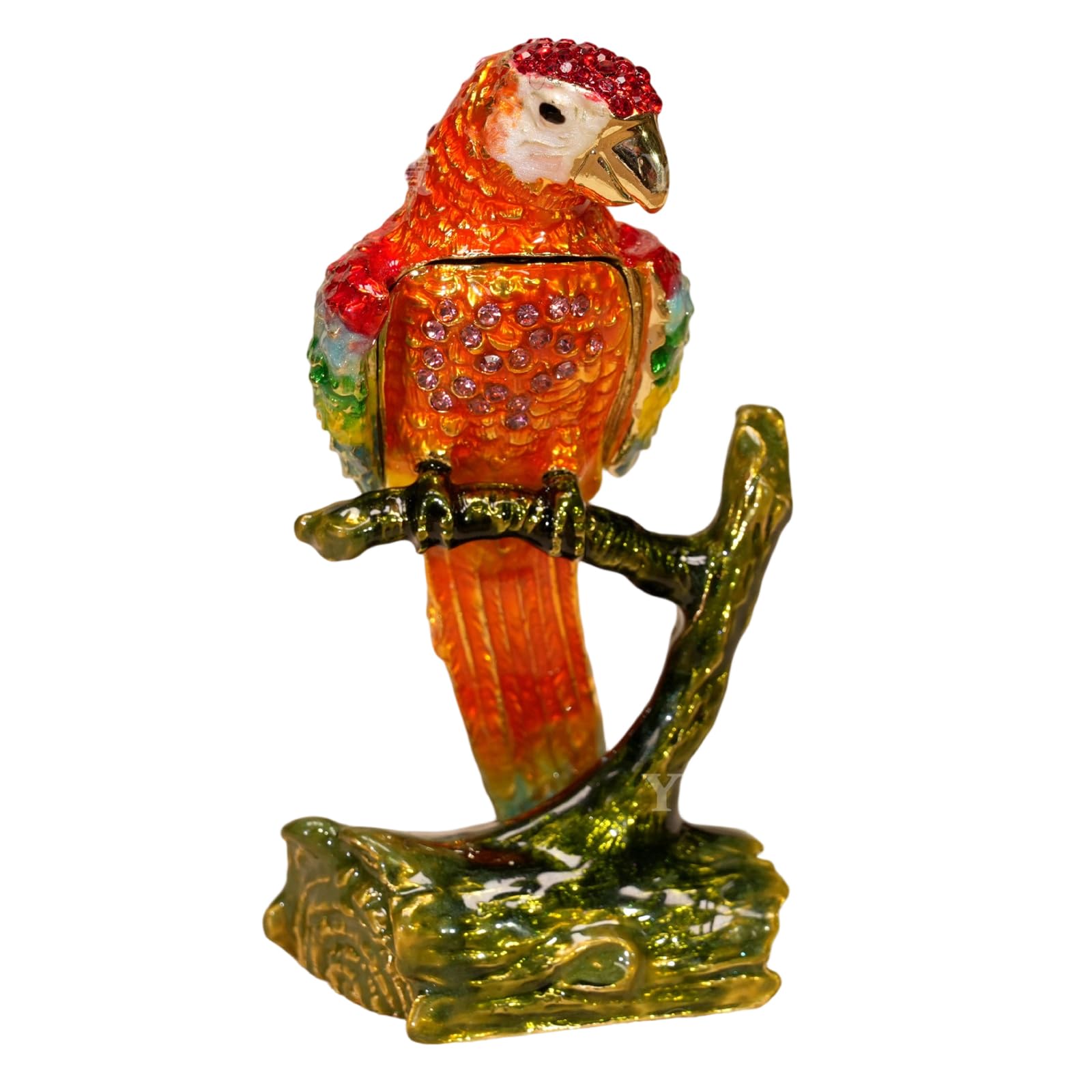 Kaeltsyn Delicate Enameled Coated Bird Shaped Trinket Box Decorative Home Accent Decorative Storage Box for Necklace Unique Gifts for Women