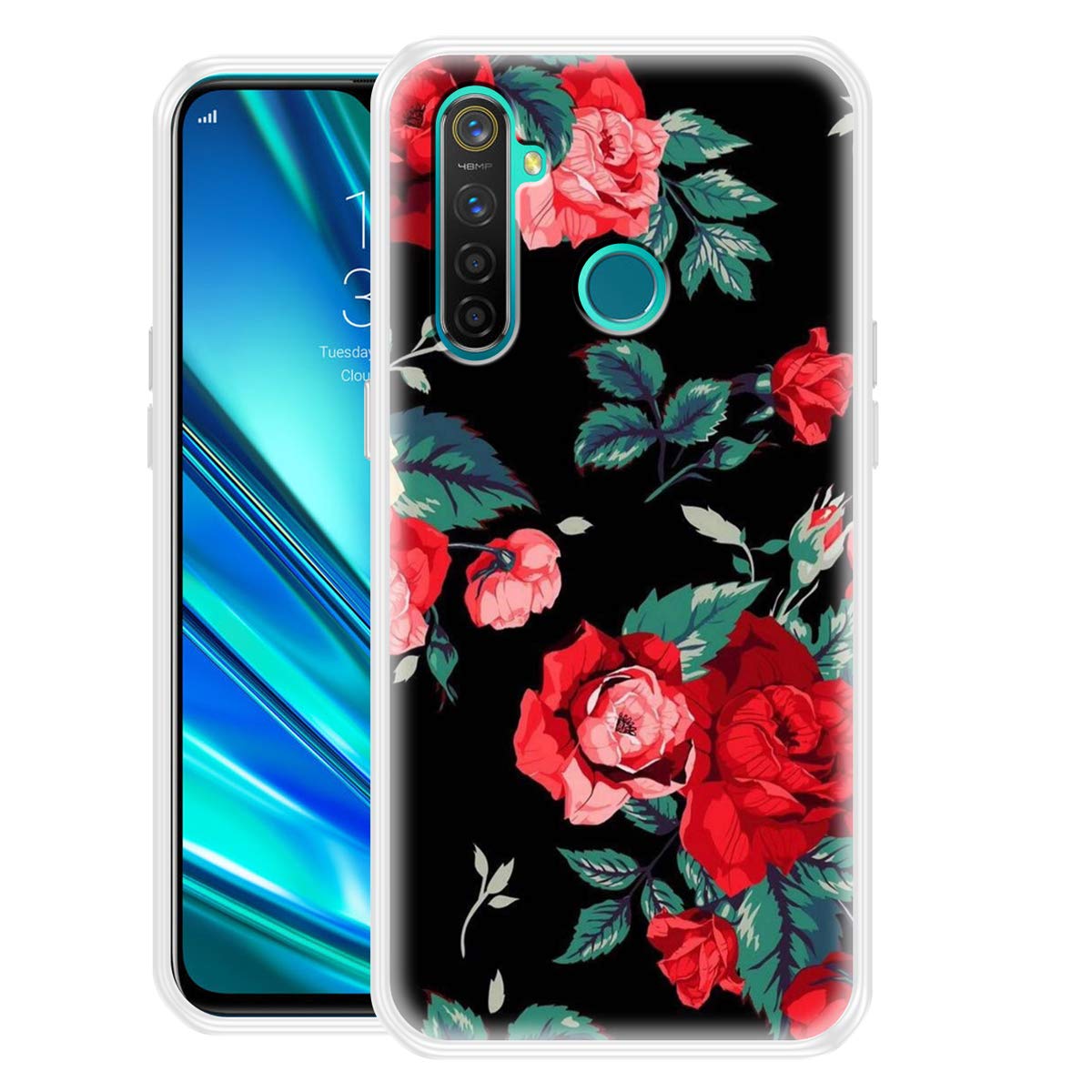 Fashionury "RED Floral Printed Back Cover Case Compatible for Realme 5 Pro/Realme 5 pro Multicolor (B07WV2N3TV) Amazon Price History, Amazon Price Tracker
