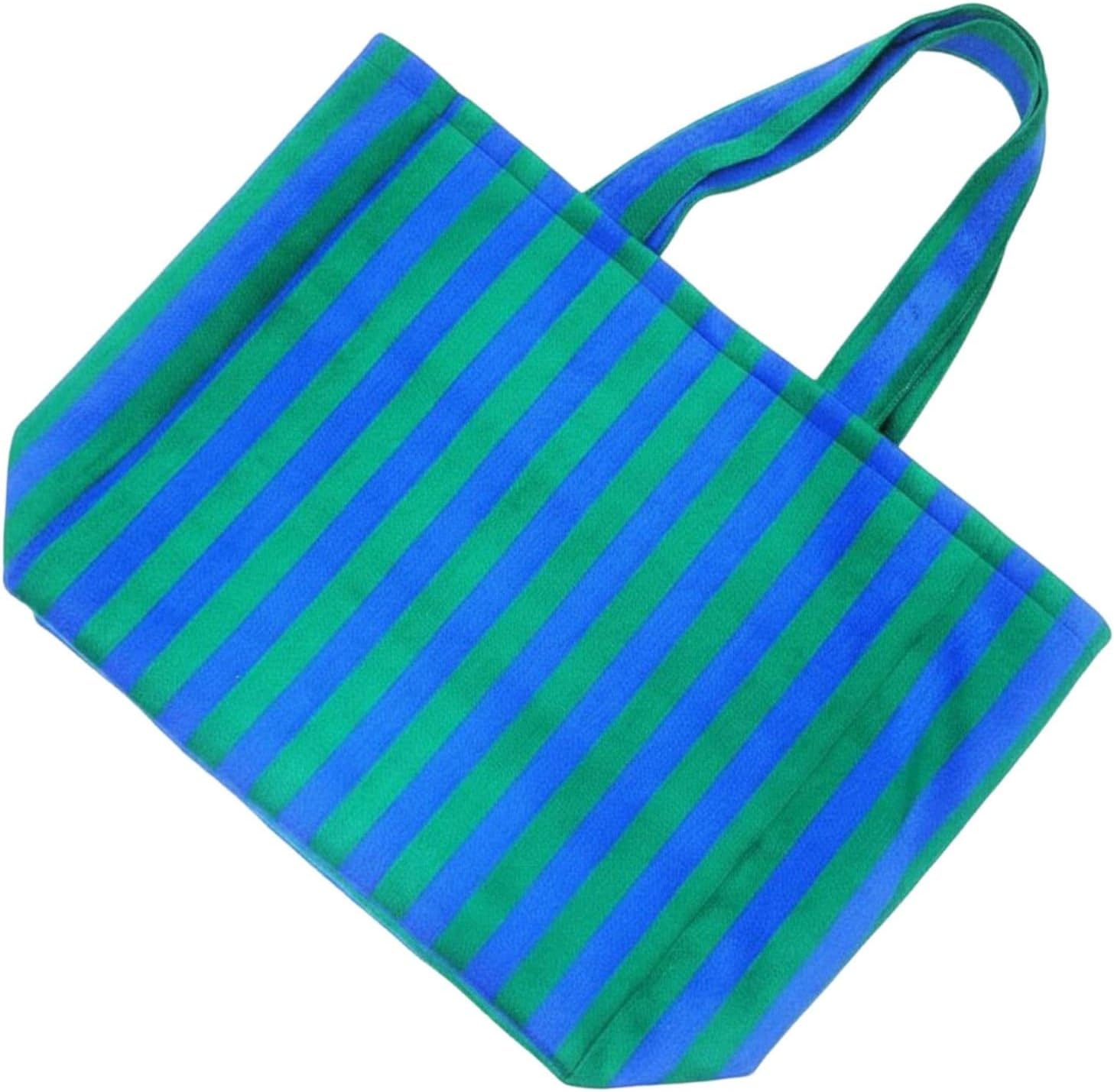 Bolso Tote de Tela a Rayas Ligero Gran Capacidad miniatura 8