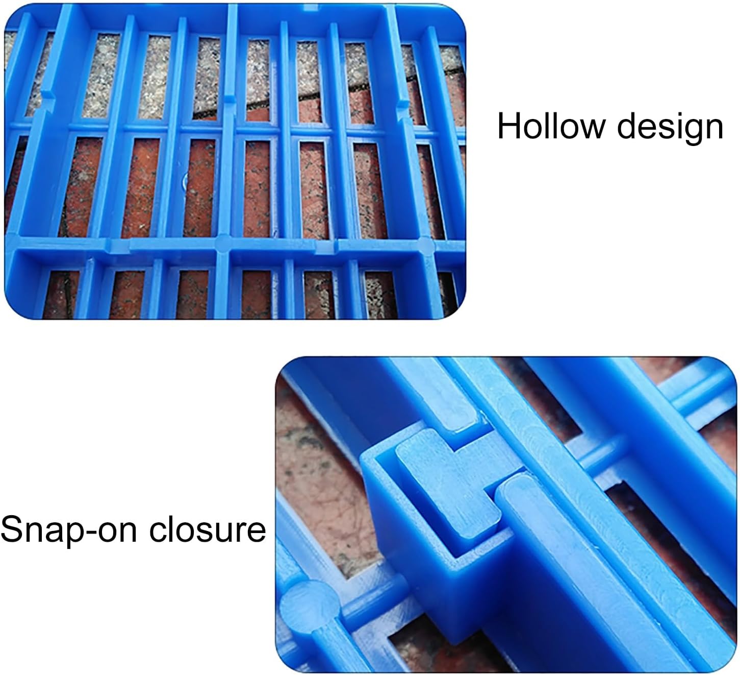 Plastic Pallets, Nestable Floor Pallets, Plastic Grating, Lightweight Moisture-Proof Waterproof Floor Pallet, DHPE, Applicable to Indoor and Outdoor, Garages, Kitchen, Basement