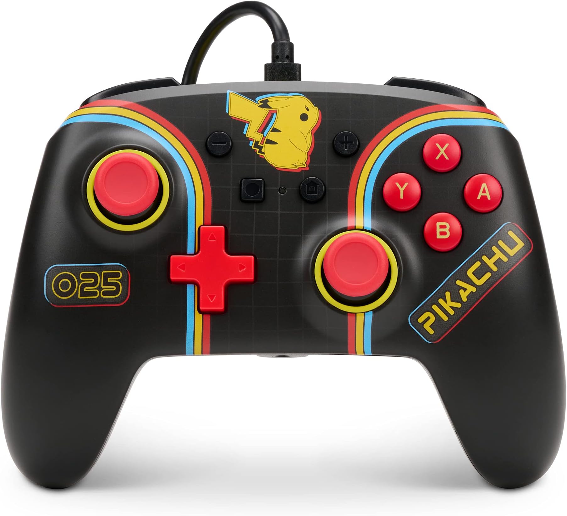 PowerA Enhanced Wired Controller for Nintendo Switch - Pokémon: Pikachu Arcade, Nintendo Switch - OLED Model, Gamepad, Game controller, Wired controller, Officially licensed