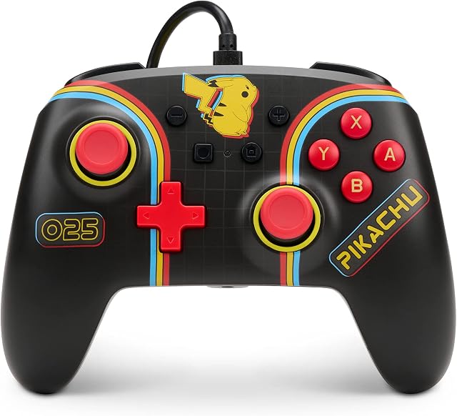 PowerA Enhanced Wired Controller for Nintendo Switch - Pokémon: Pikachu Arcade