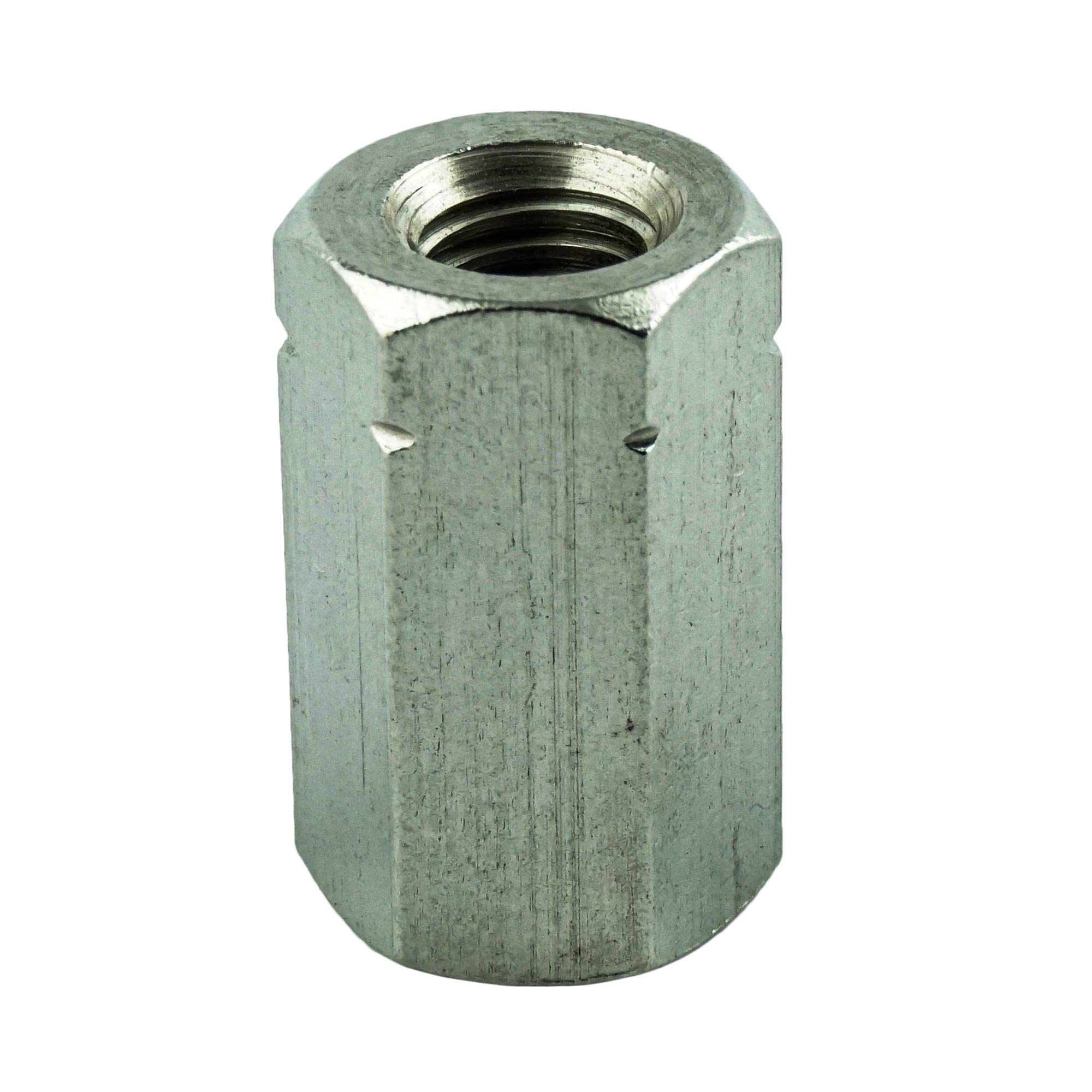 AGBERG M8 (100 unidades) tuercas hexagonales 3 d alto – tuerca larga – acero inoxidable VA A2 V2A – Manguito hexagonal inoxidable – DIN 6334