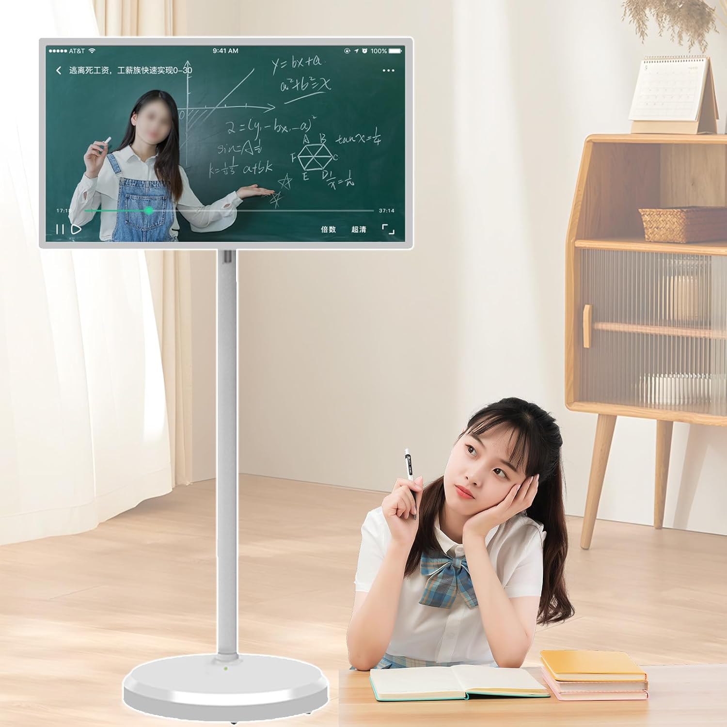 21.5"/24"/27"/32" Portable Smart Tv On Wheels | with Touch Screen Monitor | 4+64gb/8+128gb | Built-in 5-8h Battery | 8mp/13mp Webcam | Android 12/13 21.5"(4+64GB)