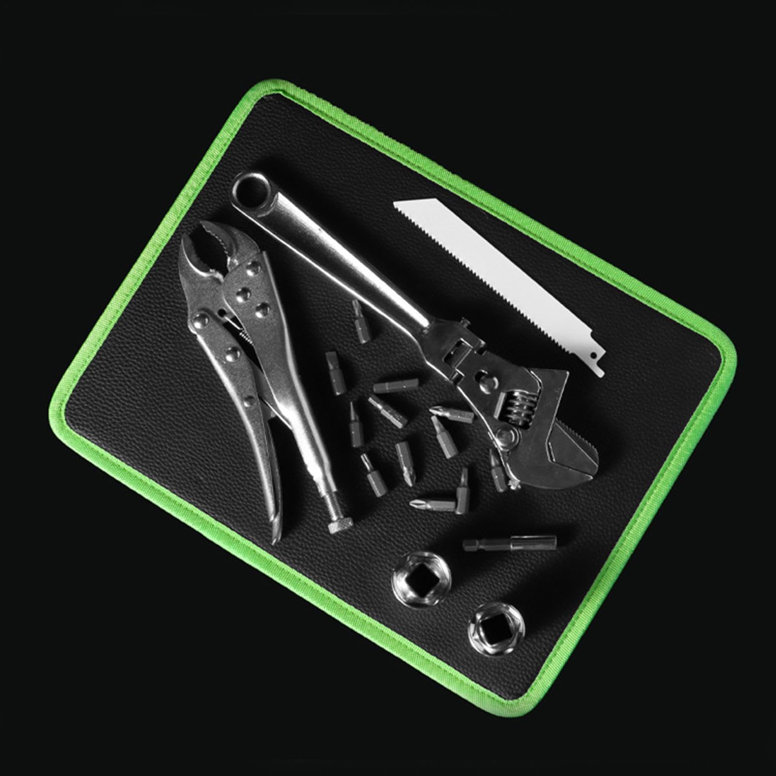 Magnetische Werkzeugmatte Für Mechaniker 32,3 x 24,8 x 0,7 cm Rutschfeste | Magnetische Werkzeugunterlage Für Autoreparatur, Kfz-Werkstatt, Garage, Auto, Bau, Elektronikprojekte, Schreib