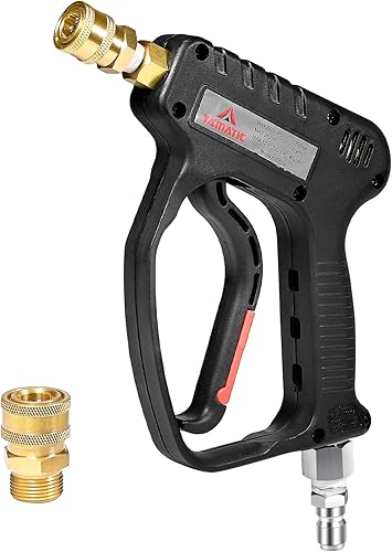 YAMATIC Pistola de lavado a presión flexible de 5000 PSI 12 GPM con varilla de extensión  5 puntas de boquilla  Adaptador M22 y 38 pulgadas  Kit de