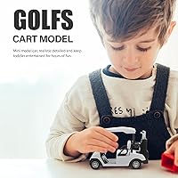 Vista 2 de IMIKEYA Carrito de golf: Carro de golf modelo de metal fundido a presión Mini 1:20 Escala Carro de golf Modelo de carrito de golf Carro de golf