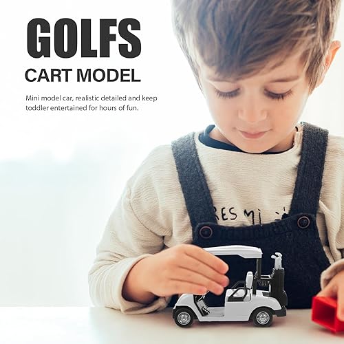 Miniatura 2 de IMIKEYA Carrito de golf Carro de golf modelo de metal fundido a presión Mini 120 Escala Carro de golf Modelo de carrito de golf Carro de golf
