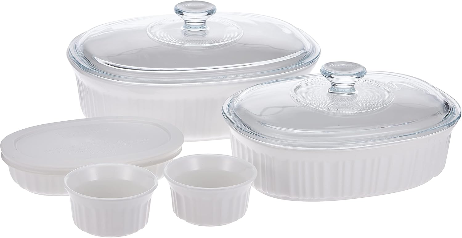 Corningware French White 10 Piece Oval Set Home & Kitchen