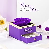 Vista 2 de NEWNOVE Rosa Roja Real "Te Amo Mamá" Regalo, Perfecto para el Día de la Madre, San Valentín, Cumpleaños