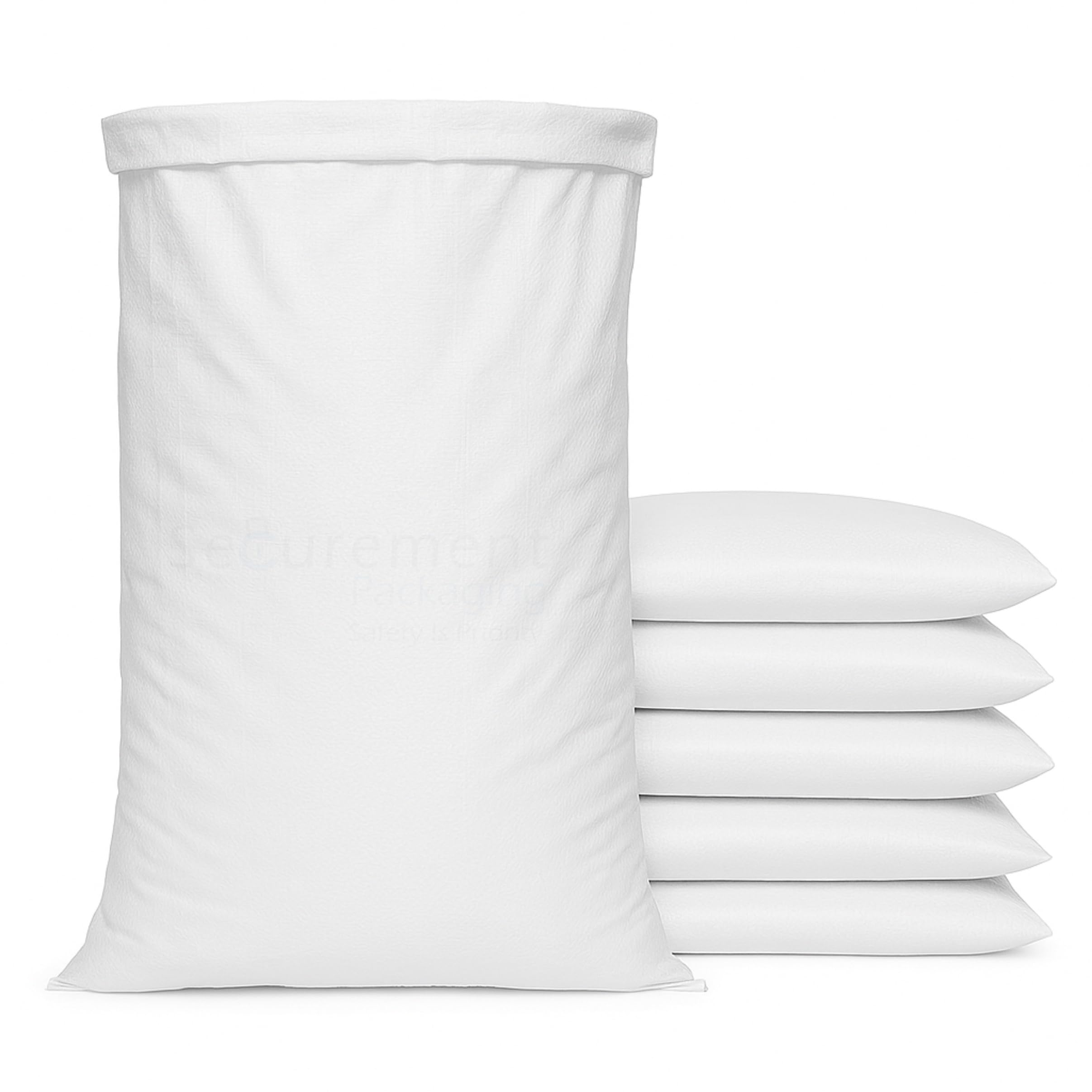 SECUREMENT Large HDPE White Storage Bags, 71 x 106 cm, 50 kg Capacity, Multipurpose Transport Bags (5, 61 x 91 cm (24x36 Inches))-image-47