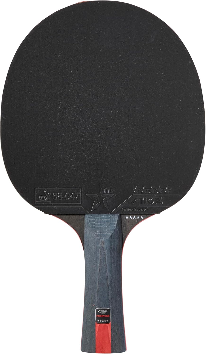 STIGA Prestige 5-Star Table Tennis Bat, Black/Red