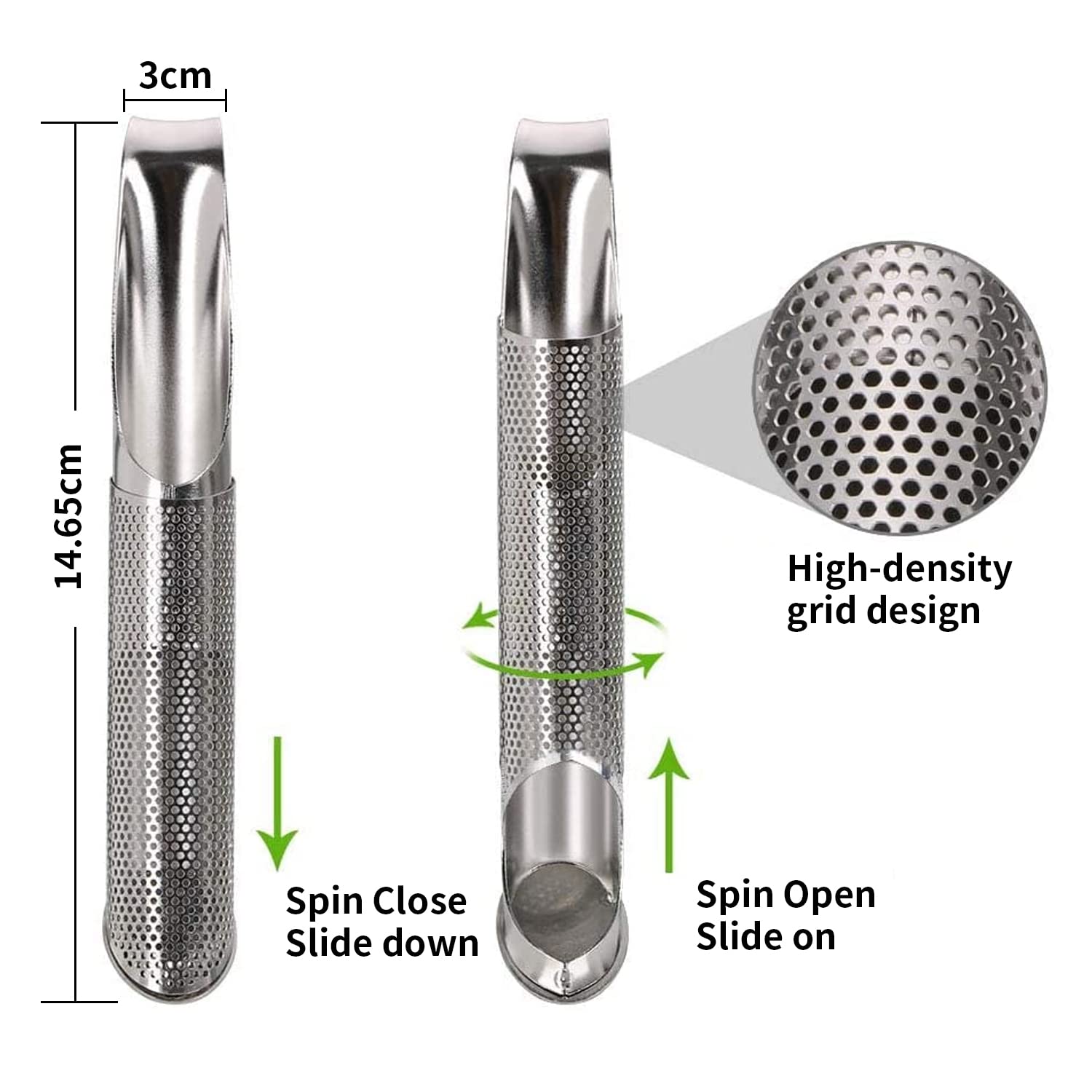 Colino Da Tè In Acciaio Inox 304 - 2 Pezzi, Maglia Fine, Riutilizzabile Per Tè Sfuso E Spezie - Foto 5