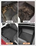 All-Weather Floor Mat for Honda Accord 2013-2017 (Only for Sedan) | Custom Fit Black Rubber Cargo Liner, Waterproof Vehicle TPE Accessories for Front & Rear, Heavy Duty Interior Protection