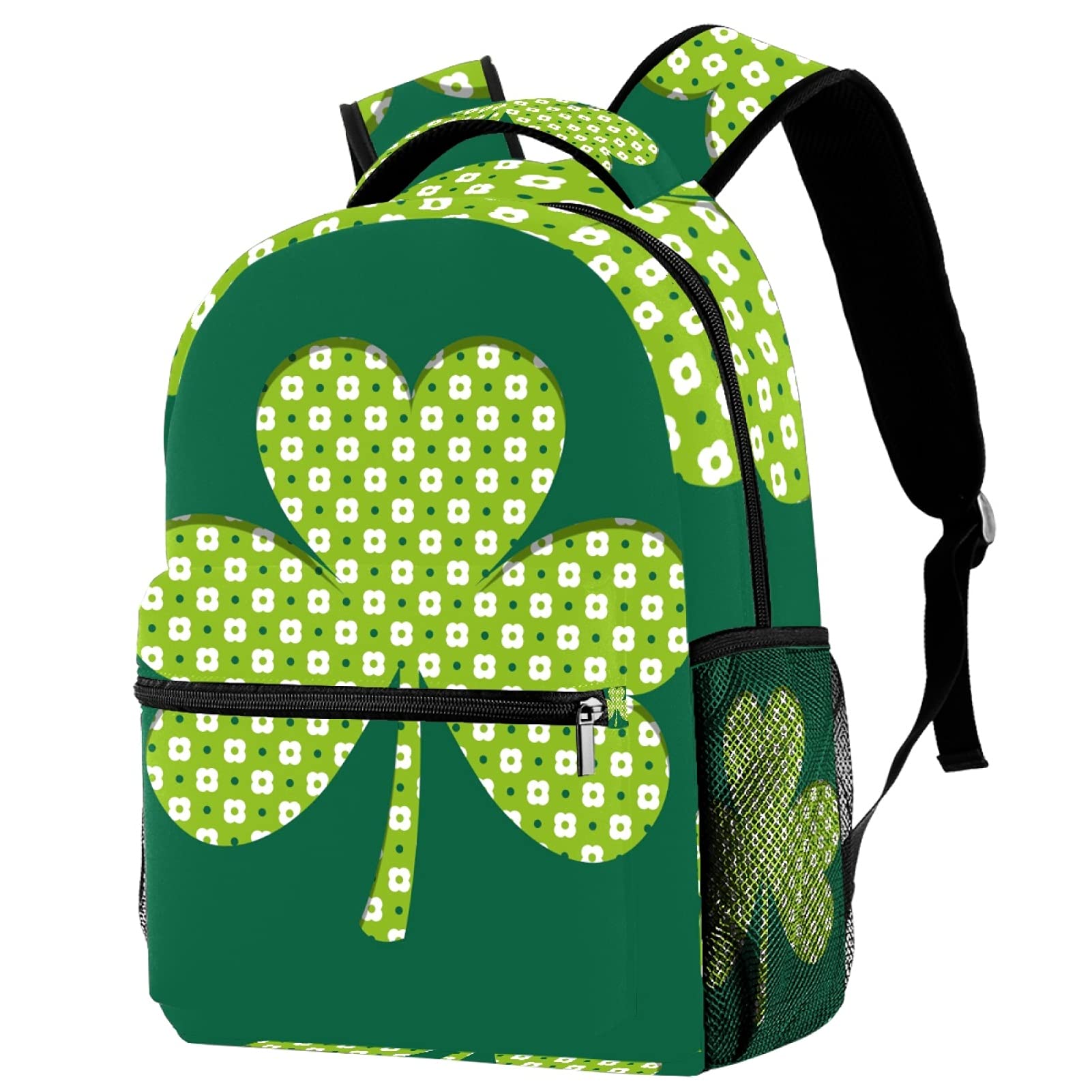 Sac à dos enfants vert trèfle léger et résistant en tissu sergé ergonomique - 7
