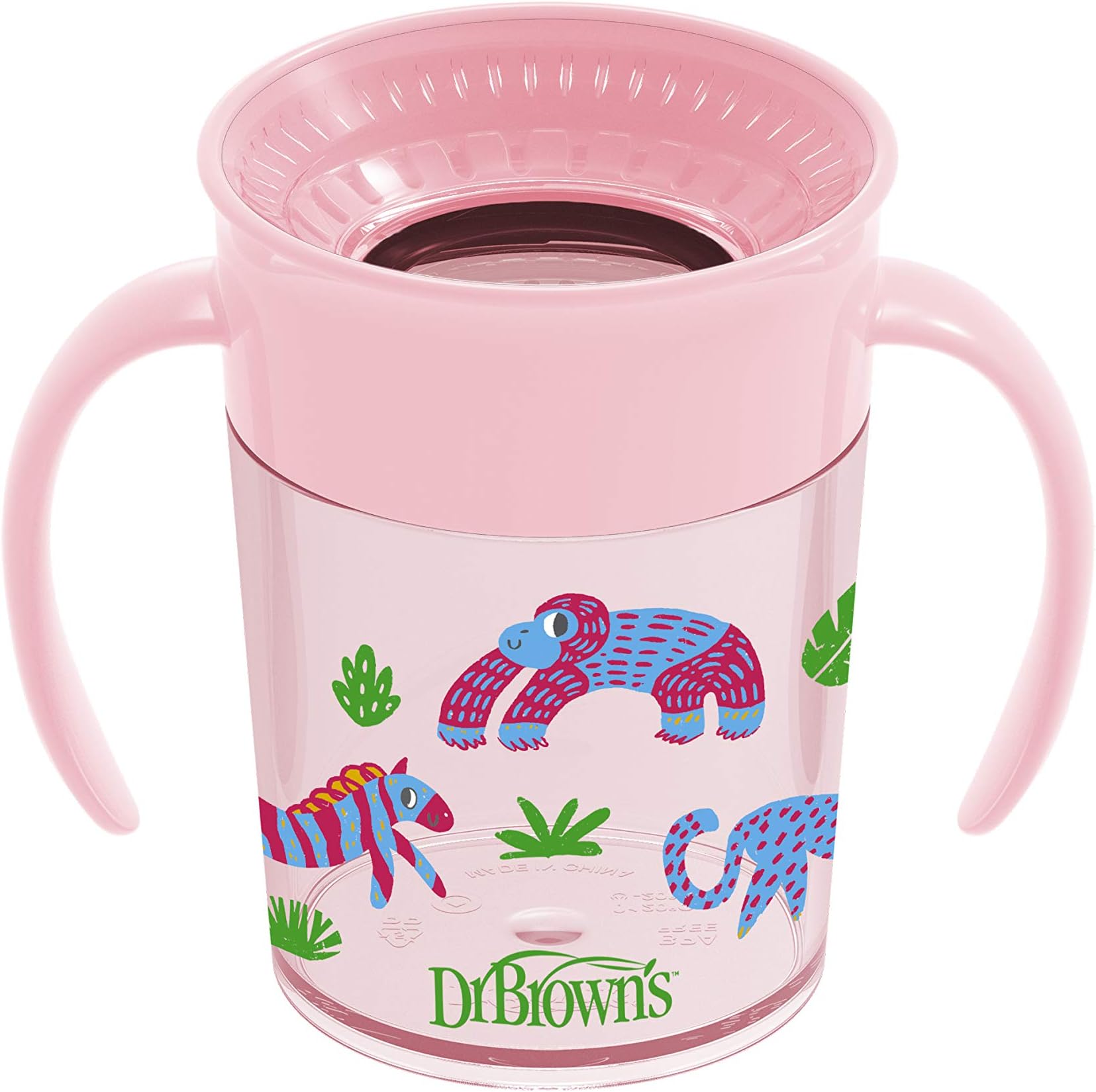 Dr. Brown's Polypropylene Smooth Wall Cheers360 Cup W/Handles 7 Oz/200Ml, Pink