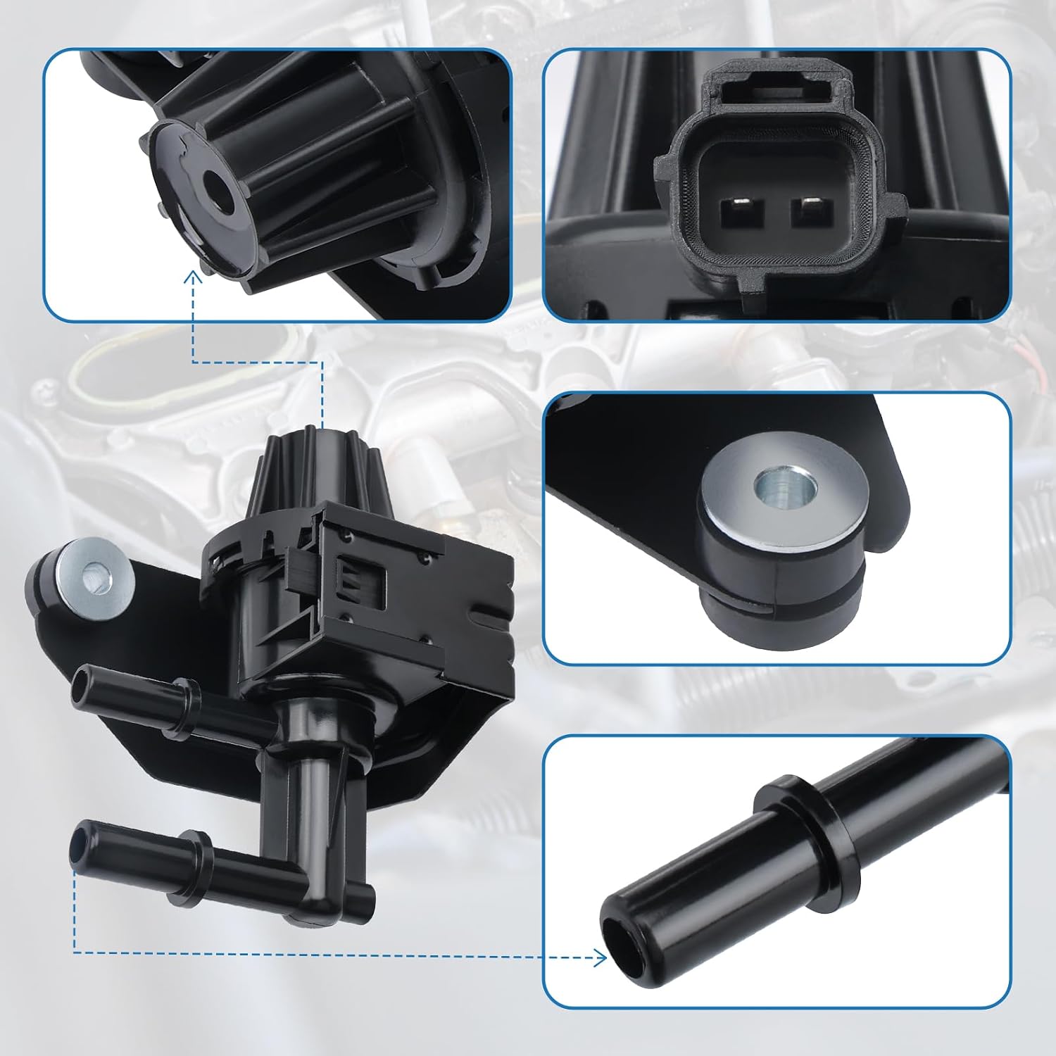 6L3Z9C915A Vapor Canister Purge Solenoid Valve Compatible with Ford F-150, Expedition, Lincoln Mark, Navigator, Replace# 911-228