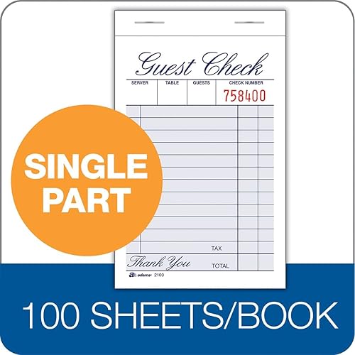 Miniatura 3 de Adams Almohadilla de verificación de invitados, parte única, blanco, 3-1132" x 5-716", 100 hojasbloc, 12 almohadillaspaquete (2100-12)