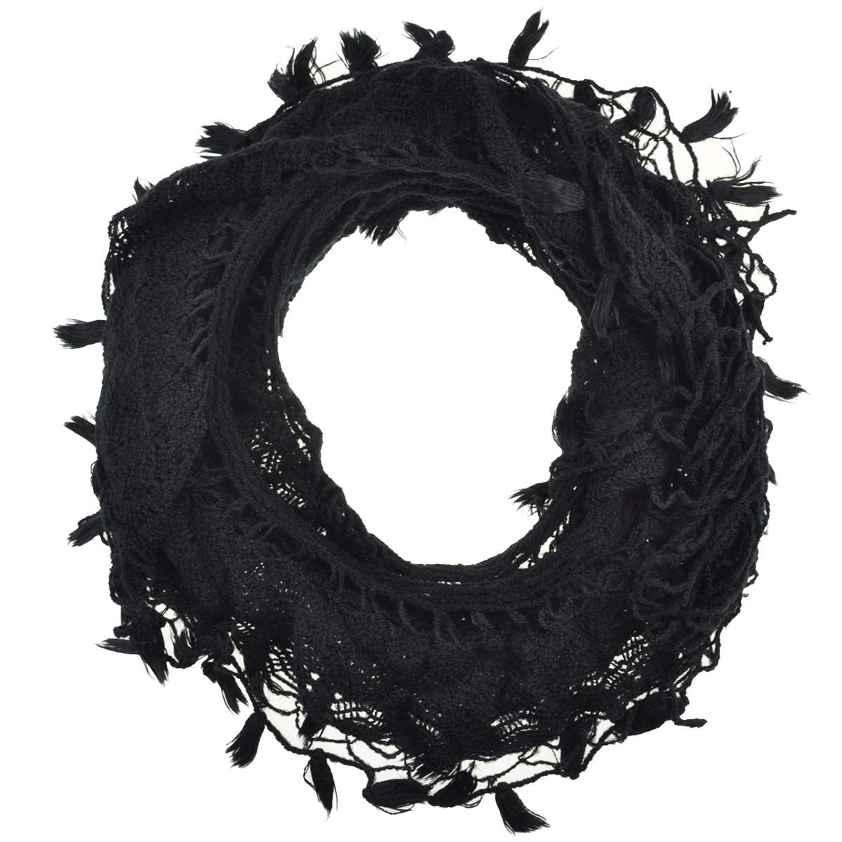 Cloud9basic elegance beautiful layered tassel soft knit scarf, Size 180 x 40cm (71 x 16") simply everyday style