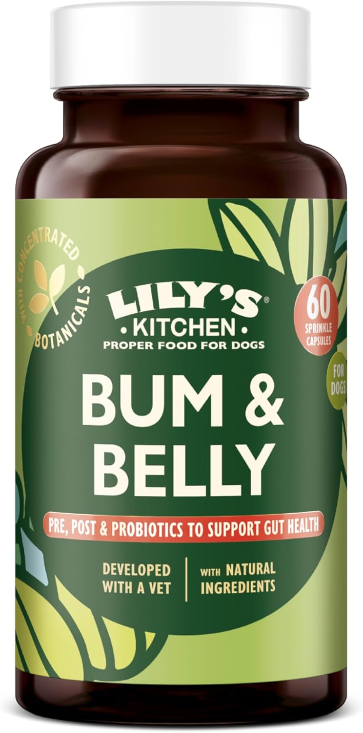 Lily’s Kitchen Bum & Belly Supplements for Dogs (60 Sprinkle Capsules)