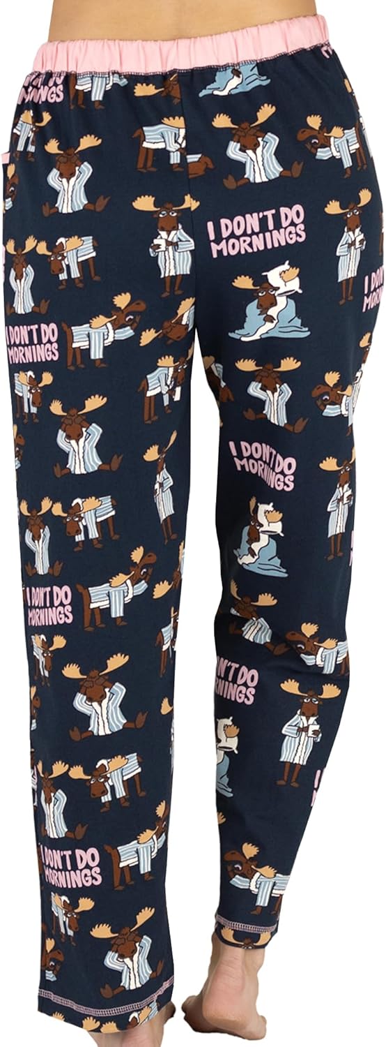 Lazy One Pajamas for Women, Cute Moose Pajama Pants and Top Separates - Image 2