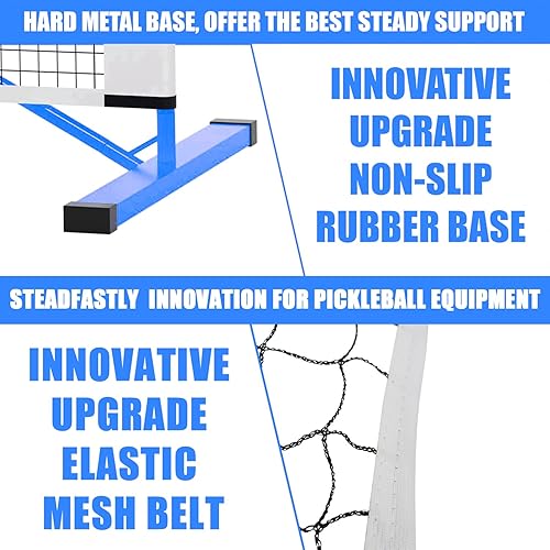 Miniatura 5 de Redes portátiles de pickleball 4.0 versión delgada, juego para exteriores, red de pickleball de 22 pies, tamaño regulador USAPA, sistema de red de