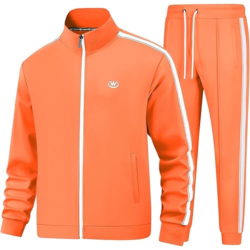 Men's Tracksuits Set Long Sleeve Causal Full Zip Running Sports Sweatsuit for Men 2 Piece Outfits