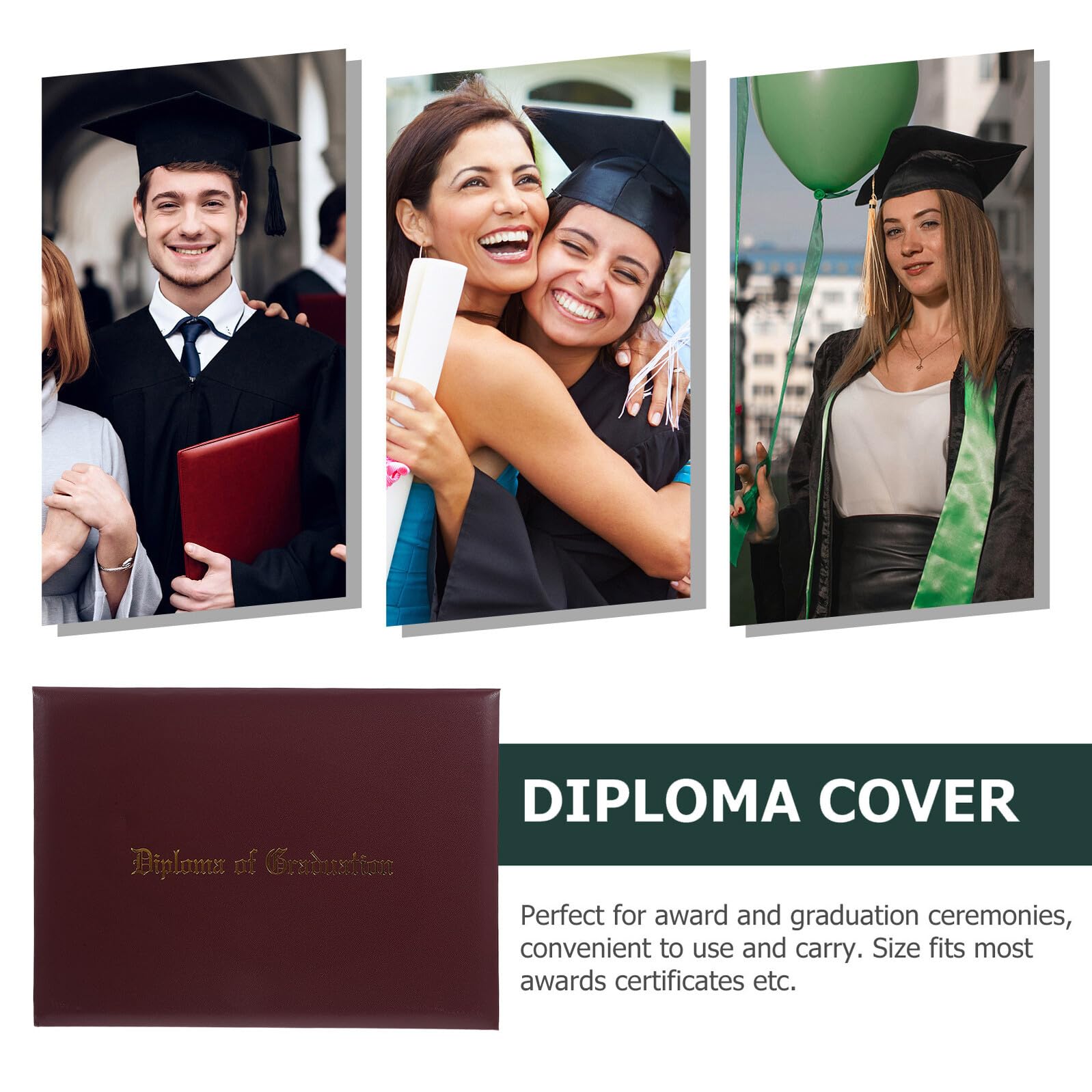 Portadiploma in Similpelle Effetto Caffè Copertina Rigida Imbottita, Custodia Protettiva per Certificati di Laurea e Premi, Cartella Porta-certificati Formato A4 per Esposizione