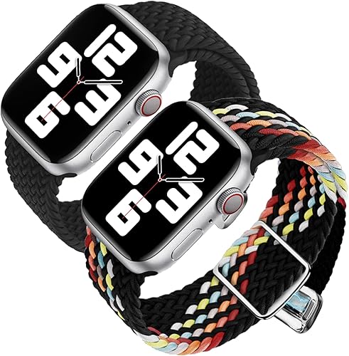 Abanen Correa de reloj trenzada de nailon elástico compatible con Apple Watch de 1.496 pulgadas, 1.575 pulgadas, 1.772 pulgadas, 1.772 pulgadas,