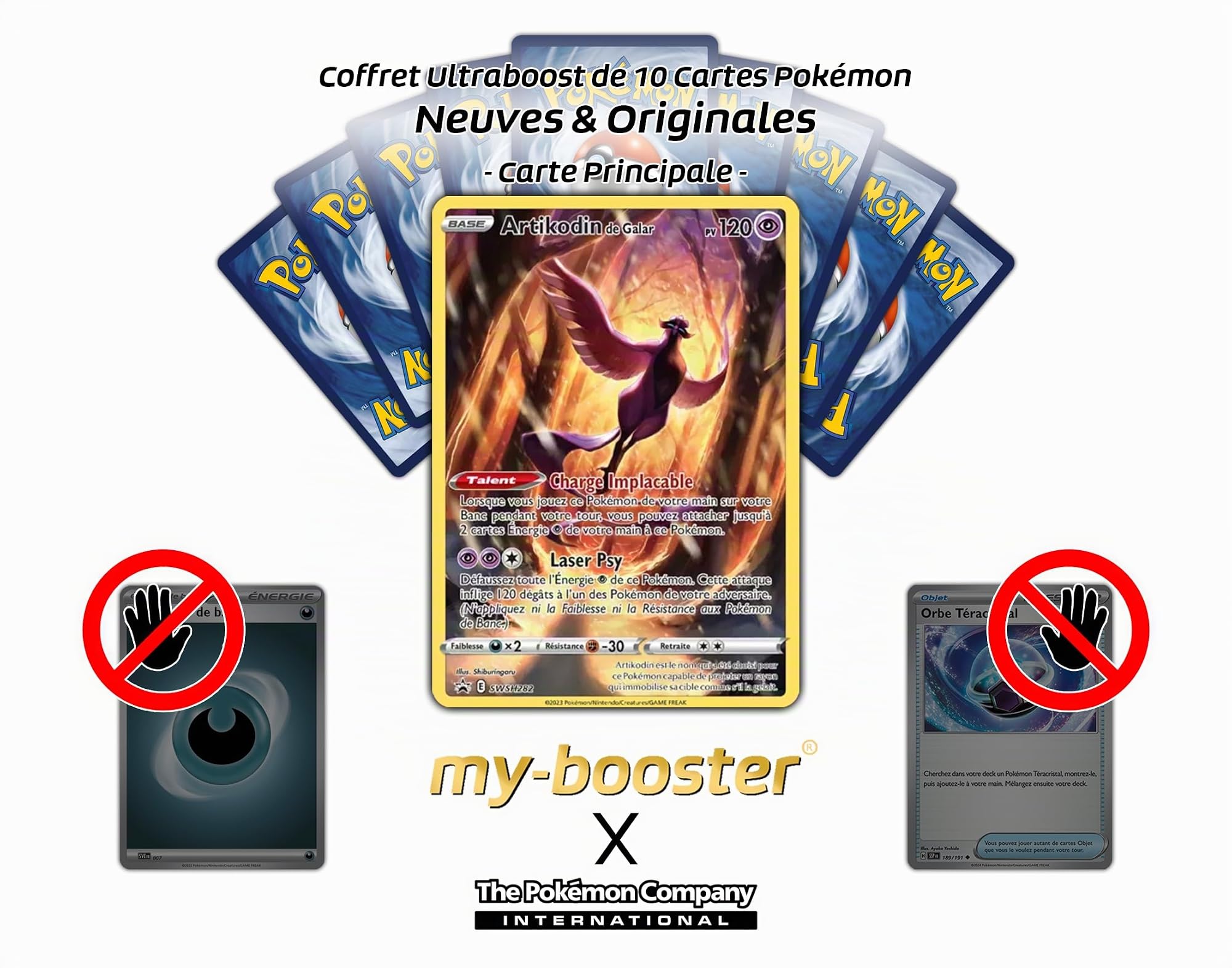Articodin de Galar SWSH282 Alternative Pokémon Gallery - Ultraboost X Epée et Bouclier 12.5 Zénith Suprême - Coffret de 10 Cartes Pokémon Françaises