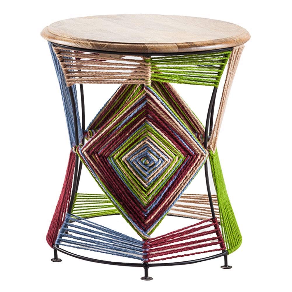 Taburete pequeño de madera maciza MU para zapatos y mesa de té 40x40x45cm
