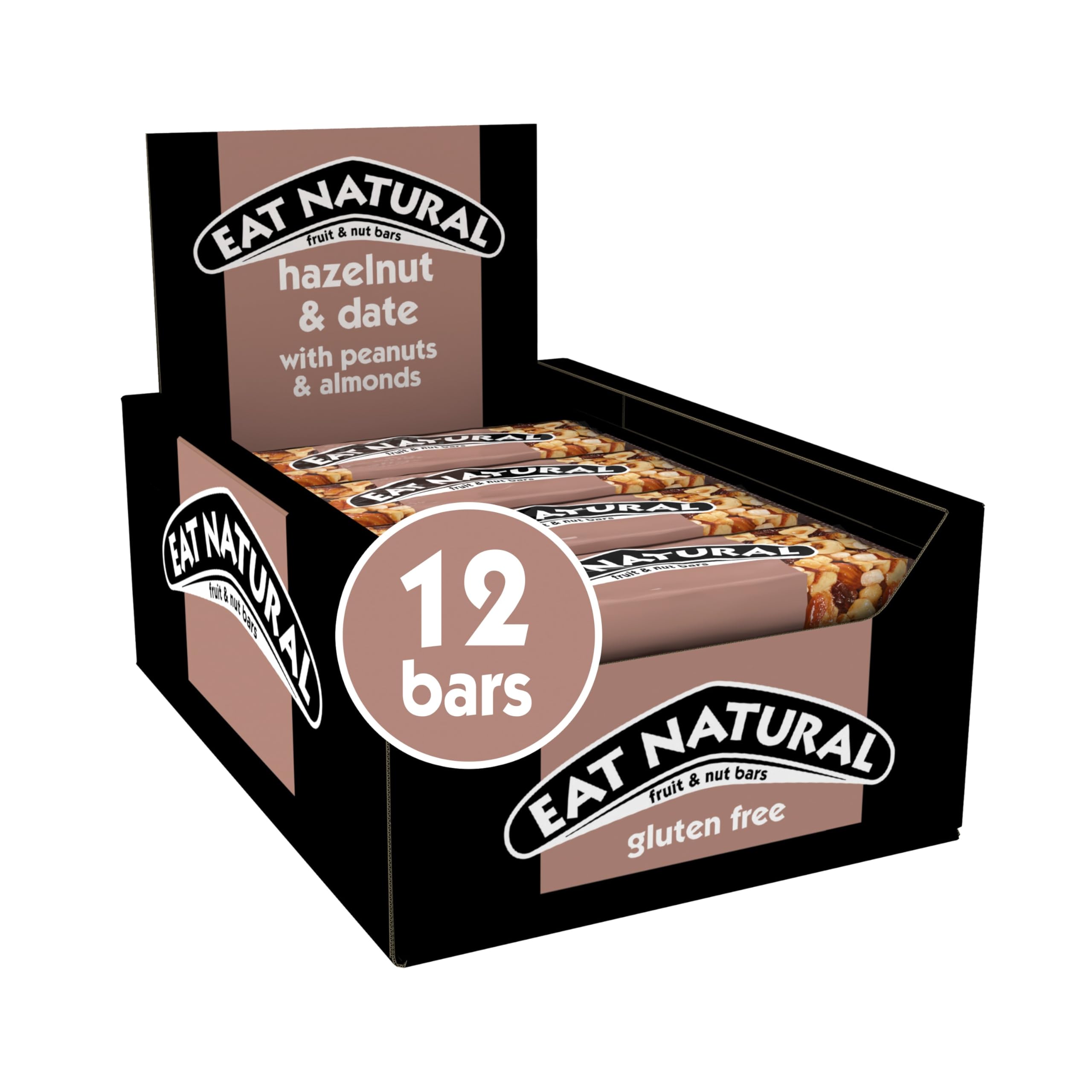 Eat Natural Hazelnut & Date with Peanuts & Almonds 12 x 40g