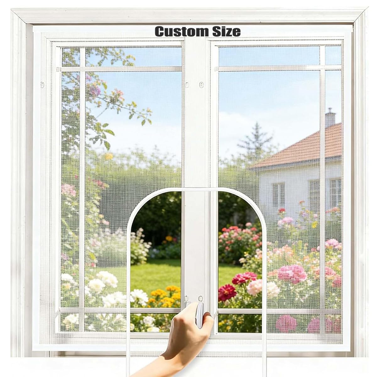 Yuly Custom Size Insect Mesh, Fiberglass Mesh Window Fly Screen Mosquito Netting, Self-Adhesive Cat Protection Net For Balcony/Window/Door, Keep Bugs Out