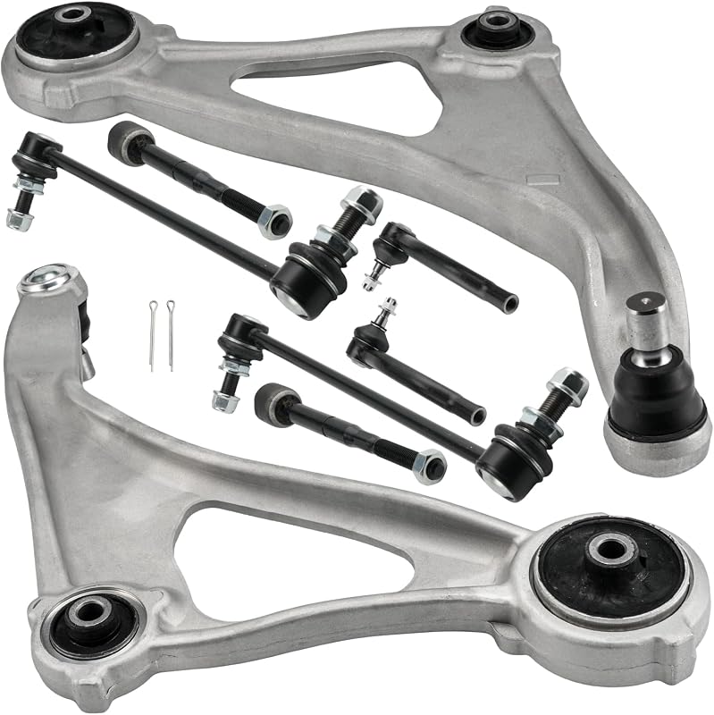 Kit de suspensão dianteira KAC com braços inferiores, pivôs, bieletas e terminais de direção para Nissan Altima e Maxima – 8 peças