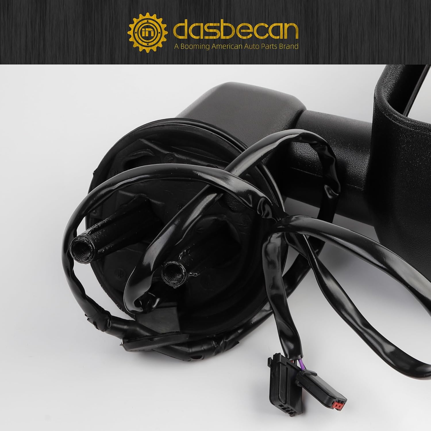 Dasbecan Left Driver Side Mirror Compatible with 2015 2016 2017 Jeep Wrangler JK Power Heated Manual Folding Door Mirrors ‎Textured Black Replaces#CH1320390 68249847AD 68125585AA (5 Pins)