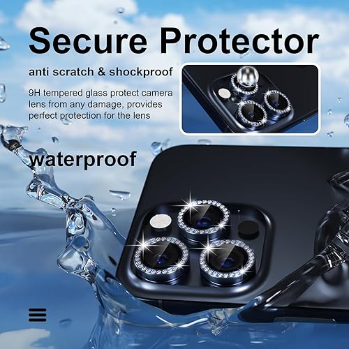 Miniatura 10 de Misea 3+1 Protector de lente de cámara para iPhone 14 ProiPhone 14 Pro Max, protector de pantalla de vidrio templado 9H, protector de pantalla de